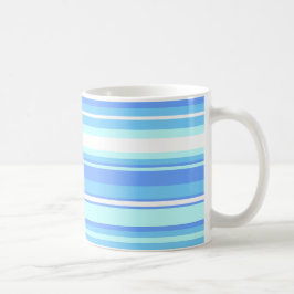 Taza De Café Rayas azul cielo