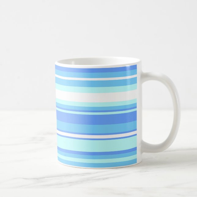 Taza De Café Rayas azul cielo (Derecha)