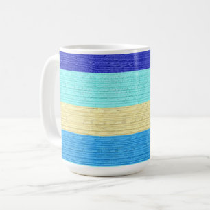Taza De Café Rayas azules Pinceles