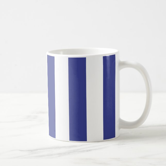 Taza De Café Rayas azules y blancas (Derecha)