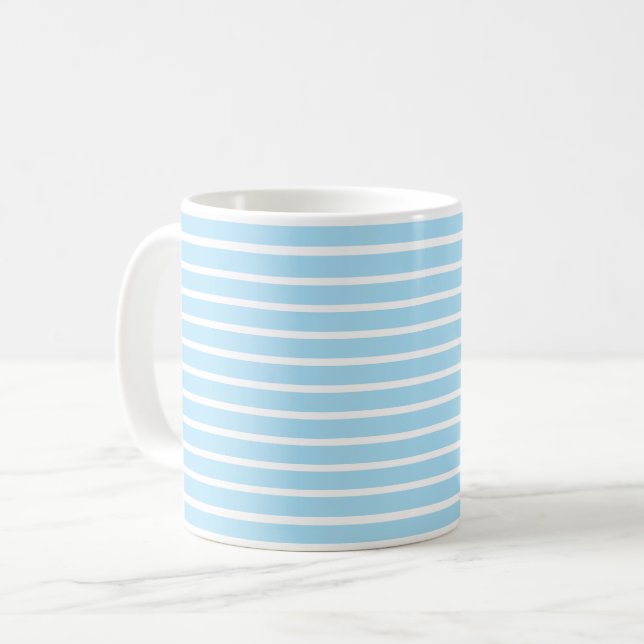 Taza De Café Rayas azules y blancas (Anverso izquierdo)