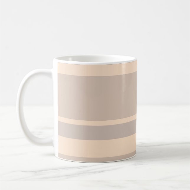 Taza De Café Rayas Beige (Izquierda)