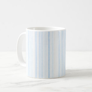 Taza De Café Rayas Blancas Azul Bebé