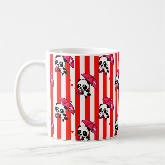 Taza De Café Rayas blancas rojas (Izquierda)