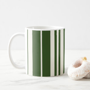 Taza De Café Rayas Blancas Verdes A Orillas De La Costa