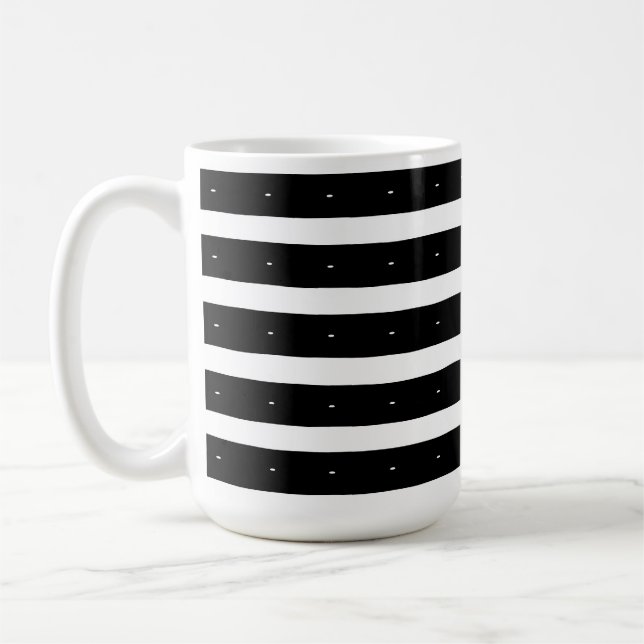 Taza De Café Rayas blancas y negras (Izquierda)