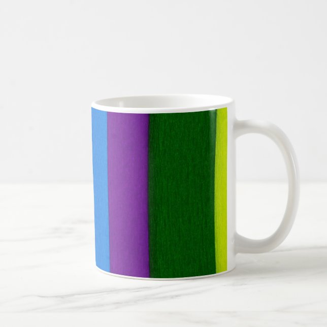Taza De Café Rayas brillantes del arco iris (Derecha)