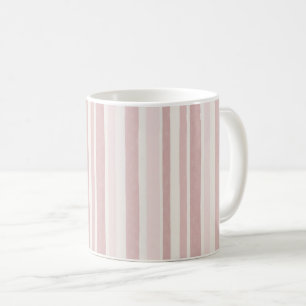 Taza De Café Rayas de acuarela rosa sonrojado   Boho moderno