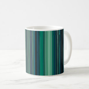 Taza De Café Rayas de Aqua