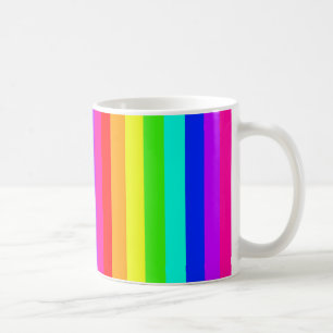 Taza De Café rayas de arcoíris barras coloridas