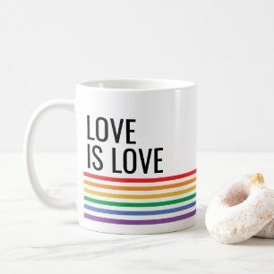 Taza De Café Rayas de arcoíris LGBT Personalizadas Orgullo Gay