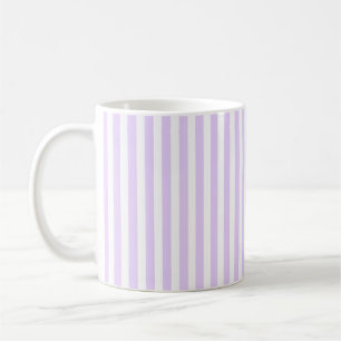 Taza De Café Rayas de caramelo blanco y púrpura