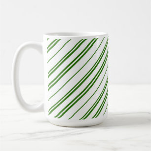 Taza De Café Rayas de caramelo de menta en Navidad