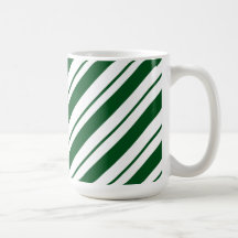 Rayas de Caramelo de Navidad en Verde y Blanco