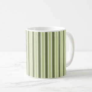 Taza De Café Rayas de caramelo de oliva y blanco