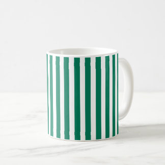 Taza De Café Rayas de caramelos verdes y blancos