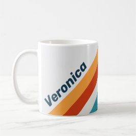 Taza De Café Rayas de Cardo Antiguas con Nombre