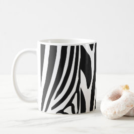Taza De Café Rayas de cebra en blanco y negro