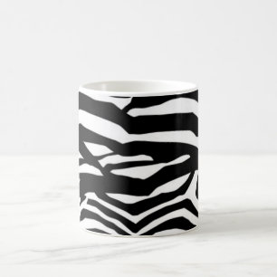 Taza De Café Rayas De Cebra Negra Y Blanca