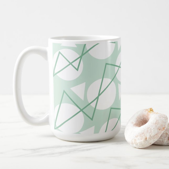 Taza De Café Rayas de cheurón geométricas (Con donut)