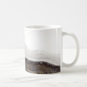 Taza De Café Rayas de chorro de nieve en invierno