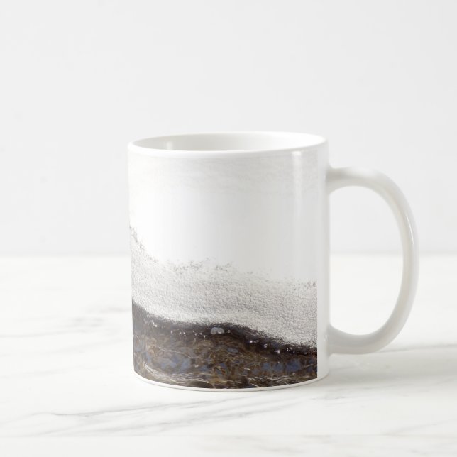 Taza De Café Rayas de chorro de nieve en invierno (Derecha)