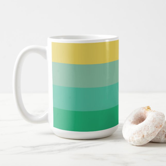 Taza De Café Rayas de color claro (Con donut)