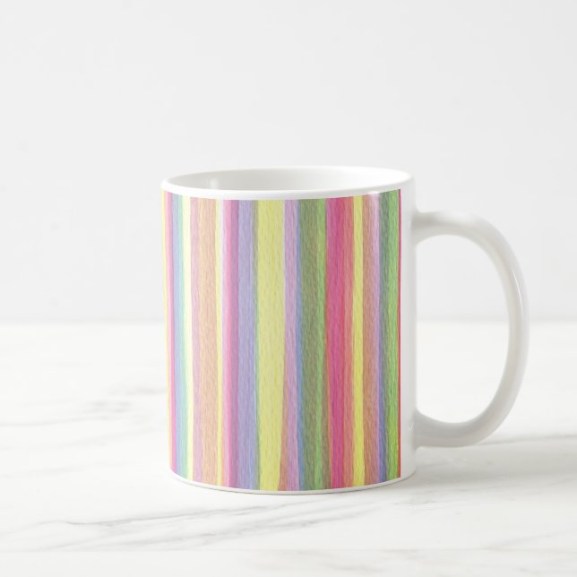 Taza De Café Rayas de color de agua (Derecha)