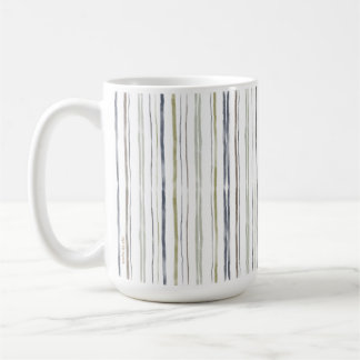 Taza De Café Rayas de color de agua café Mug | 444 ml. | Cerámi
