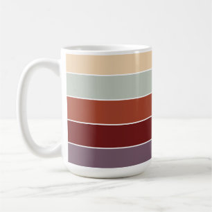 Taza De Café Rayas de color sólido claro Colores otoño cálidos