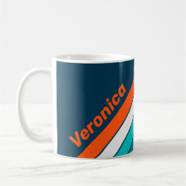 Taza De Café Rayas de eco de Bluebottle con nombre