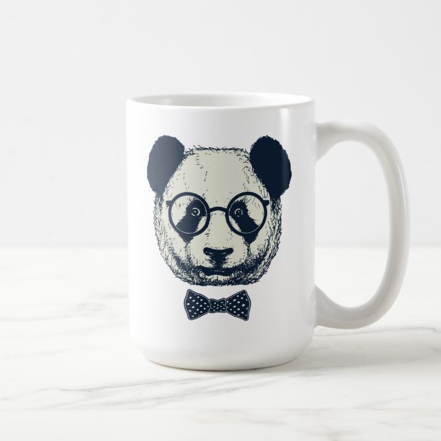 Taza De Café Rayas de la panda (Derecha)