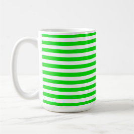 TAZA DE CAFÉ RAYAS DE PASCUA VERDES Y BLANCAS