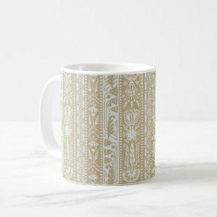 Taza De Café Rayas de resurgimiento egipcias, arena dorada