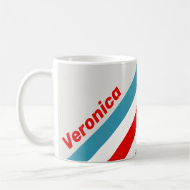 Taza De Café Rayas de Thunderbird con Nombre