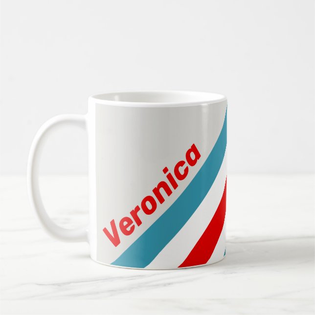 Taza De Café Rayas de Thunderbird con Nombre (Izquierda)