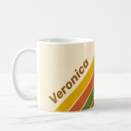 Taza De Café Rayas de Trébol al Amanecer con Nombre