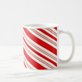 Taza De Café Rayas del bastón de caramelo del navidad