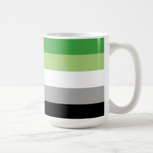 Taza De Café Rayas del Orgullo Aromántico