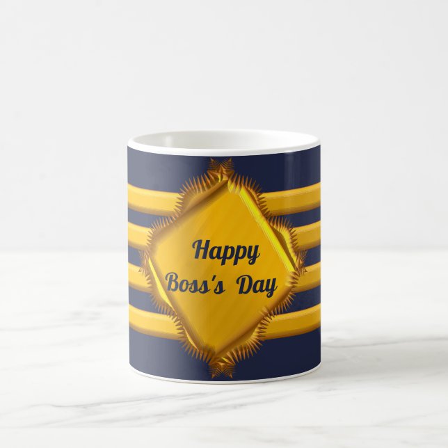 Taza De Café Rayas del oro del capitán (Centro)