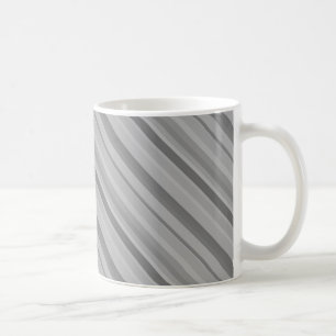 Taza De Café Rayas diagonales grises