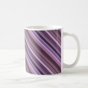 Taza De Café Rayas diagonales malvas