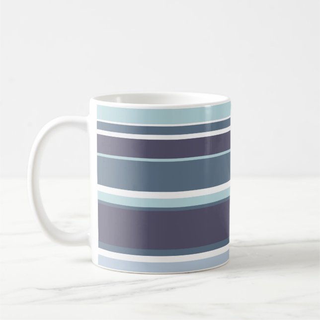 Taza De Café Rayas grises azules (Izquierda)