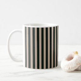 Taza De Café Rayas grises verdes oscuras