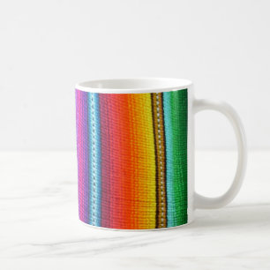 Taza De Café Rayas guatemaltecas verticales de la tela