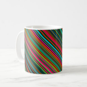 Taza De Café Rayas Multicolores Coloridas