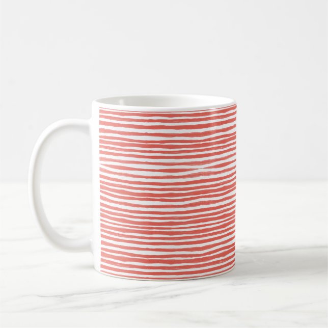 Taza De Café Rayas naranjas, líneas  (Izquierda)