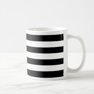 Taza De Café Rayas Negras y Blancas Simples y Negritas