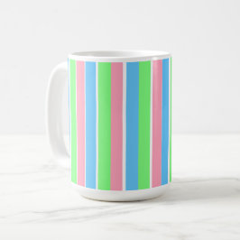 Taza De Café Rayas Pastel de primavera