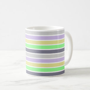 Taza De Café Rayas pastel y blanco